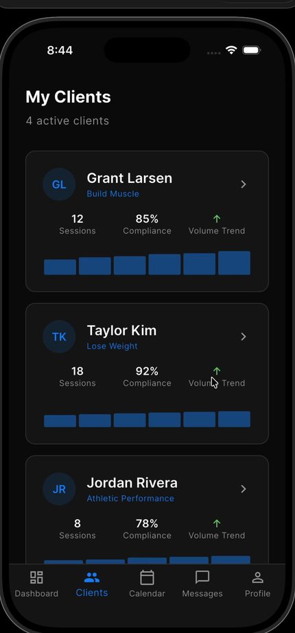 Trainer Client View